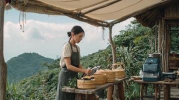 浙江平湖酒店門口擺攤賣菜大廚現場烹飪特色菜肴吸引顧客