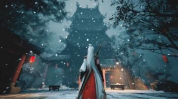 春雪裝點下的景州塔廣場