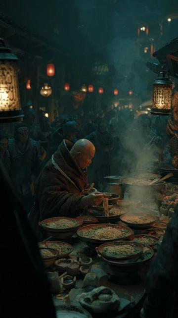 長春桂林胡同美食街夜色中熱鬧非凡
