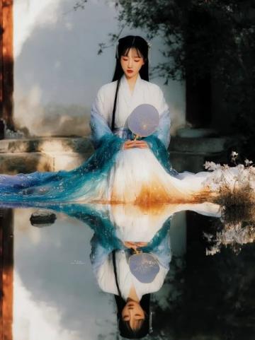 鮑蕾母女三人古裝寫真顏值爆表，貝兒簡直是陸毅翻版！網友們都在討論這對母女的五官和身材。