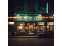 昨天晚上，朋友請我去宏玲飯店吃飯，暮色蒼茫中走近一看
