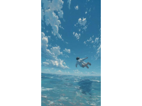 天空與水中的美麗相遇