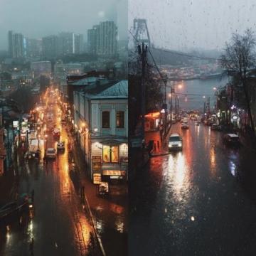 青島清晨雨雪后的棧橋美景