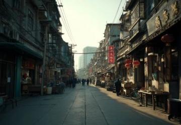 路過漢正街，在武漢的鬧市區還有這樣有年代感的老房子，鋁合金，防盜窗，花床單