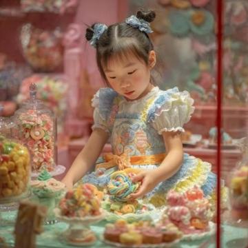 重慶磁器口:女子攜子逛街巧遇糖果店促銷活動