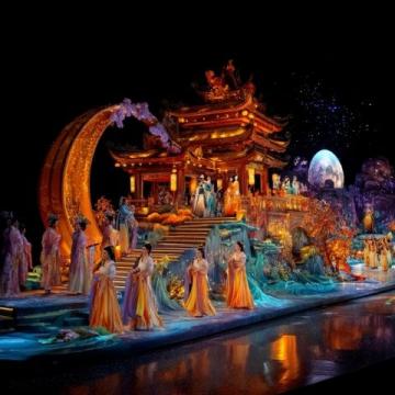 民族之夜是一個集世界演藝、數字光影、非遺彩燈、民族廟會、美食美酒于一體的沉浸式演