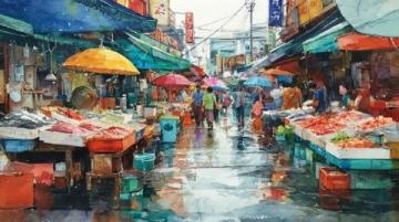 廈門僑福城居民社區(qū)的海鮮大排檔