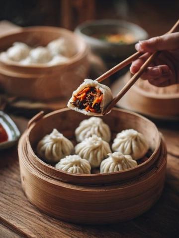 上海小吃：鮮美可口的小籠包