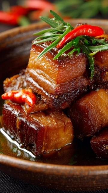 肥而不膩的老濟南把子肉配上米飯(一口就上癮!)