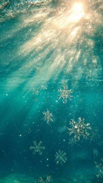 大理，雪花中的日光。