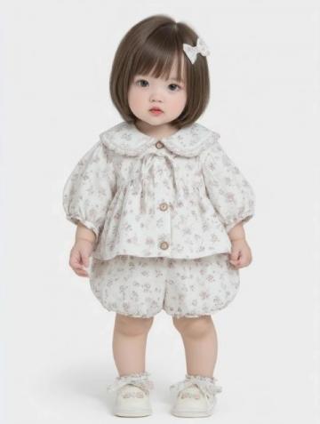 2025夏日新款女童時尚套裝：6-12歲純真甜美潮流搭配