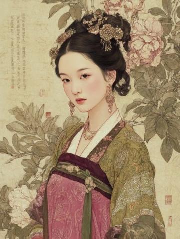 劉曉君牡丹畫作賞析：國香、紫云圖與荷塘韻色
