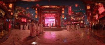 天津古文化街夜景：再現(xiàn)千里江山圖之美