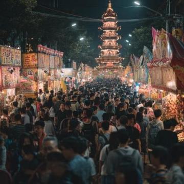 北京通州月亮河小鎮(zhèn)夜市:從疫情復蘇到五一爆火的蛻變之旅