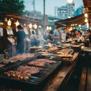 探秘新密美食夜市:文昌大公雞與炭火羊排的魅力