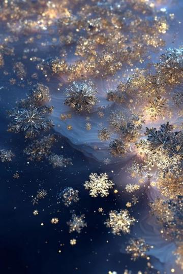 大理，雪花中的日光。