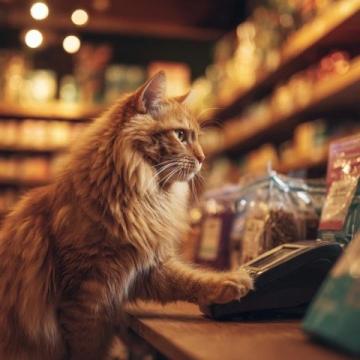 上海五一假期消費者熱衷于買貓糧等寵物用品。
