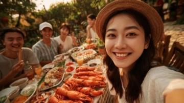 廈門僑福城居民社區(qū)的海鮮大排檔