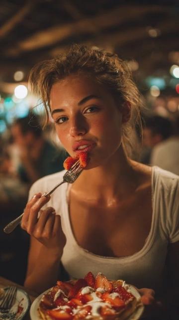 想要和美食有一個美妙的約會，還得要好好打理我們的牙齒哦！！！；美好生活需要慢下來，認(rèn)真咀嚼每一口食物。