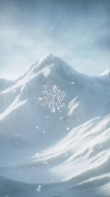 大理，雪花中的日光。