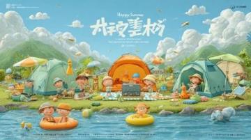 福州周邊親子露營好去處，夏日戲水樂園自由搭建超開心！