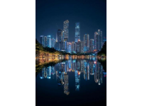 貴陽花果園濕地公園夜景：白宮、雙子塔、海豚廣場璀璨奪目，感受現代都市魅力