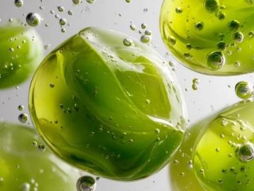 巫山翡翠涼粉浸在溪水里的綠