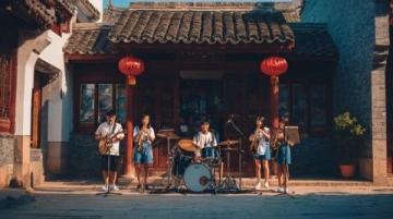 漢風(fēng)徐來，古樂悠揚,8月15日晚，在無錫濱湖萬象匯一樓中庭舉行的跟著蘇超游徐