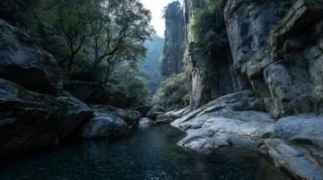 昨日與老阮相約前往九宮山噴水崖散步閑游