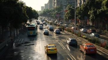 蘭州:城關區萬達廣場與天水北路十字路口車流量大