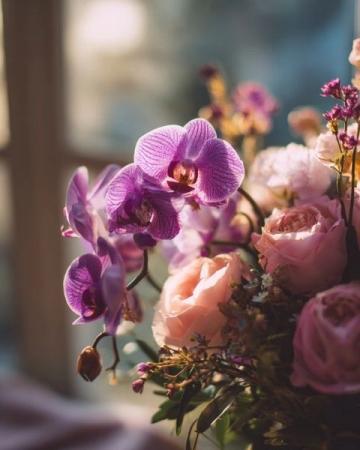 玫瑰蝶蘭綻放春城,盡顯春日韻味