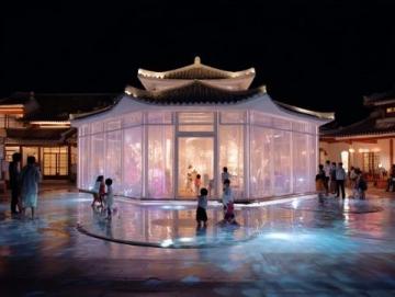 河北唐津運河夜間文化新亮點:賽博科技與蒸汽夜市的完美融合