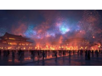 昨晚城門口的煙花秀美至極