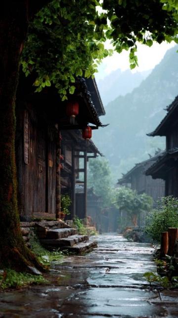 夜幕降臨雨后的二道白河鎮，游客們再次出門去逛了