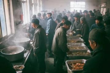 春節期間云南墨江縣大街小巷年味濃,家家戶戶忙制臘腸迎新春