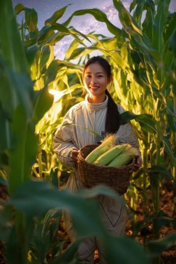 青島農(nóng)業(yè)大學(xué)新生返鄉(xiāng)助親收割玉米