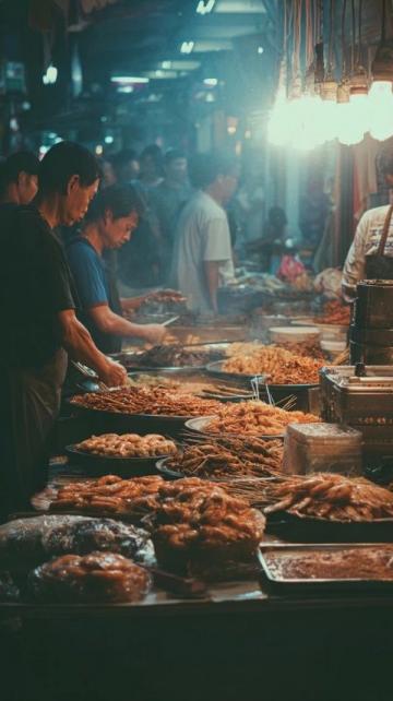 廣州市場(chǎng)步行街夜景美食首店云集吸引客流