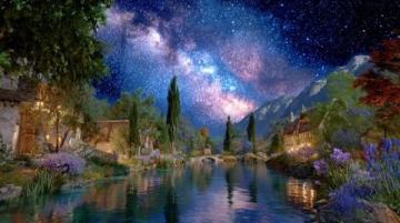 夜幕為花果園濕地公園拉上深藍幕布時，整座公園便成了被星光吻過的聚寶盆